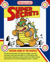 Bowser's Nintendo Super Secrets card.