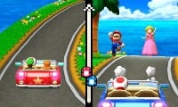 The road in Mario Party: The Top 100. The image supports 3D if its filetype is changed to .mpo, and following the normal procedures for adding images to Nintendo 3DS Camera.