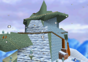 Screenshot of Cool, Cool Mountain from Super Mario 64.