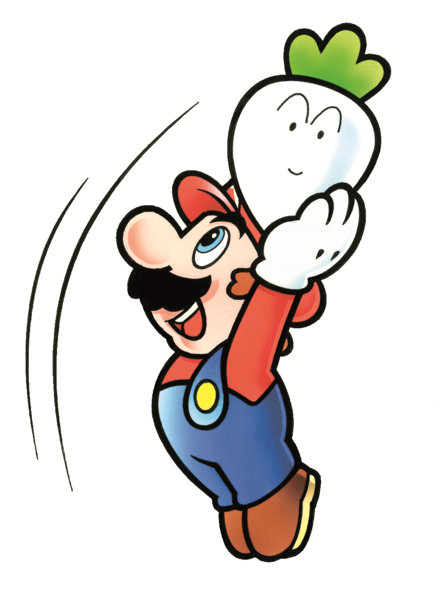 File:SMB2 Mario Throwing Vegetable Artwork.png