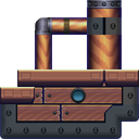 Ground (block) in Super Mario Maker 2 - New Super Mario Bros. U game style, Airship night theme.