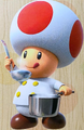 A Toad chef from Super Nintendo World