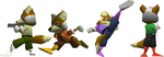 Official render of character colors in Super Smash Bros.