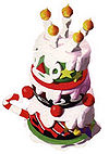 Artwork of the cake from Super Mario RPG: Legend of the Seven Stars