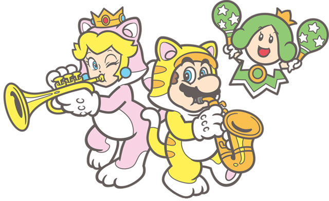 File:Cat Mario 2D Group Illustration.png - Super Mario Wiki, the Mario ...