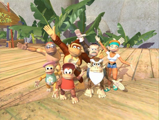The Kong Family in the "To the Moon Baboon" episode of the Donkey Kong Country television series.