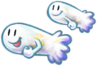 Artwork of Gusties, from Yoshi's New Island.