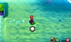 The surfing minigame from Mario & Luigi: Superstar Saga + Bowser's Minions.