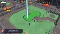 Hole 4 of New Donk City with the amateur layout in Mario Golf: Super Rush