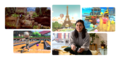 A screenshot of Mario Kart 8 Deluxe showing Tour Paris Promenade, among other Nintendo Switch game screenshots, in a promotional My Nintendo Store image