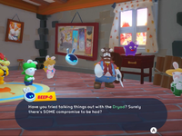 The ending of the Bury the Hatchet quest in Mario + Rabbids Sparks of Hope