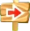 Sprite of a sign pointing right, from Puzzle & Dragons: Super Mario Bros. Edition.
