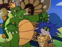 King Koopa having given the "Hawaiian" disguise in The Adventures of Super Mario Bros. 3 episode "Reign Storm"