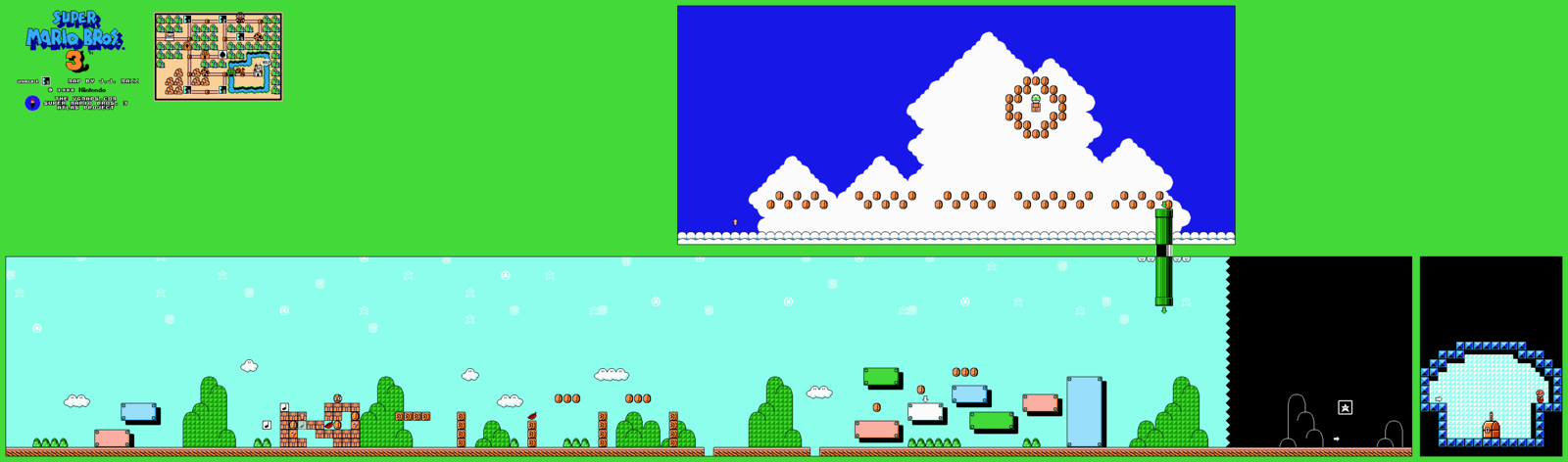 Map of World 1-3 (Super Mario Bros. 3 version).