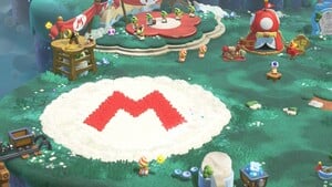 The decorations for Camp Central after using a Mario amiibo in Super Mario Bros. Wonder – Nintendo Switch 2 Edition + Meetup in Bellabel Park