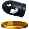 Bullet Bill's trophy render from Super Smash Bros. for Wii U