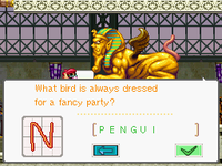 One of the Sphinx's riddles from Episode 3 of Wario: Master of Disguise.