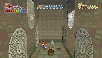 Sixth treasure chest in Flipside of Super Paper Mario.