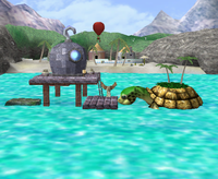 A view of Great Bay in Super Smash Bros. Melee.