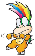 Super Mario Bros. 3: Artwork of Lemmy Koopa and his wackiness