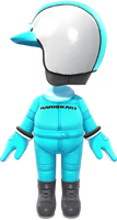 The Light Blue Mii Racing Suit from Mario Kart Tour