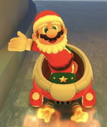 Mario (Santa) performing a trick.