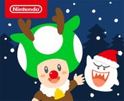 Background image used for Nintendo Co., Ltd.'s LINE account for celebrate Christmas in 2017