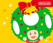 Background image used for Nintendo Co., Ltd.'s LINE account for celebrate Christmas in 2018