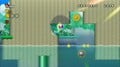 A false wall in World 4-1 from New Super Mario Bros. Wii