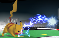 Pikachu's Thunder Jolt, from Super Smash Bros. Melee and Super Smash Bros. Brawl respectively.