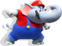 Artwork of Elephant Mario from Super Mario Bros. Wonder