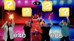 The minigame Hitting It Rich from the Bowser Live mode of the Nintendo Switch 2 Edition of Super Mario Party Jamboree