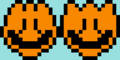 An enemy resembling a Fire Flower with Mario's face, seemingly replaced by Jumping Pumpkin Plant