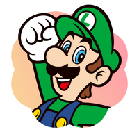 Sticker Luigi (happy) - Mario Party Superstars.png