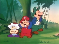 Mario, Luigi, and Toad scratching from Koopa Strength Itching Powder in The Super Mario Bros. Super Show! episode "Jungle Fever"