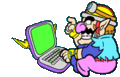 Another picture of Wario with his Laptop.