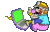 Wario, with his laptop.