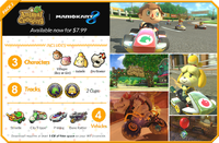 Full view of the 2nd MK8 DLC pack, Animal Crossing X Mario Kart 8.