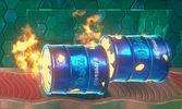 Flaming barrel