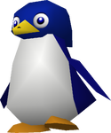 Rendered model of a Penguin, Baby Penguin, or giant Penguin from Mario Kart 64