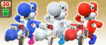 The Tricolor Yoshi Pipe from the 2021 Paris Tour in Mario Kart Tour