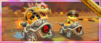 The Dry Bones Dasher Pack from the 2023 Bowser Tour in Mario Kart Tour
