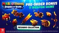 Promotional image of the Megabug Collection in Mario + Rabbids Sparks of Hope
