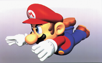Mario Sliding Artwork (alt) - Super Mario 64.png