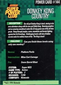 One of the Power Challenge Trading Cards