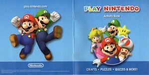 Front and back covers of the Play Nintendo Activity Book