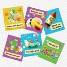 Thumbnail for a set of Yoshi's Crafted World-themed graduation cards