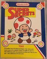 Toad's Nintendo Super Secrets card.