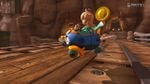 Rosalina approaches the finish line, after exiting the mine.