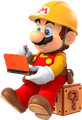 SMM3DS Mario plays 3DS Artwork.png